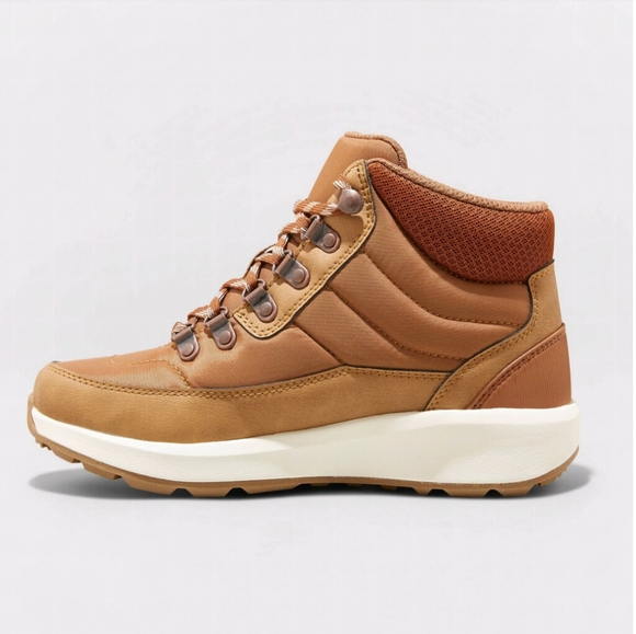 ●SOLD● NWT Women's Universal Thread Bergen Quilted Hiker Tan Ankle Booties Boots - Picture 2 of 10